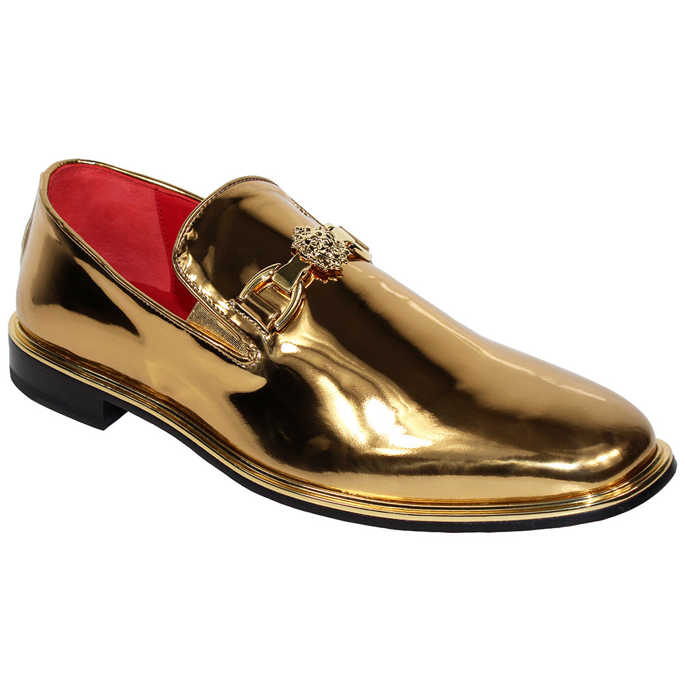 Emilio Franco Couture EF363 Calfskin Mirror Loafers Gold