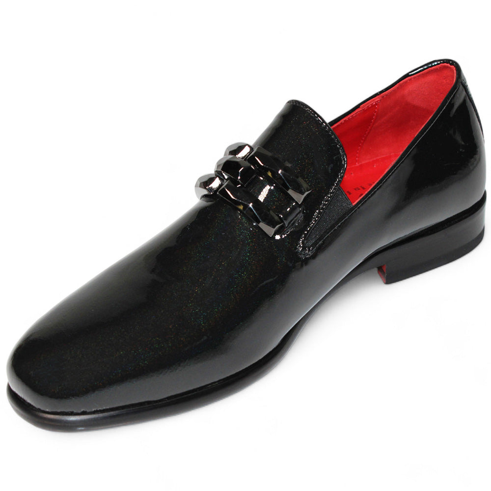Emilio Franco Couture EF363 Patent Iridescent Shoes Black