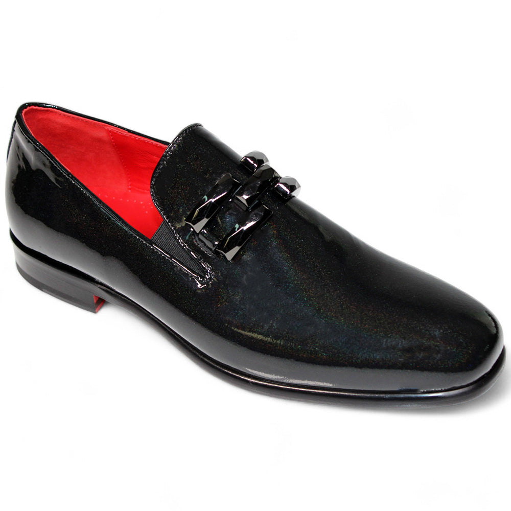 Emilio Franco Couture EF363 Patent Iridescent Shoes Black
