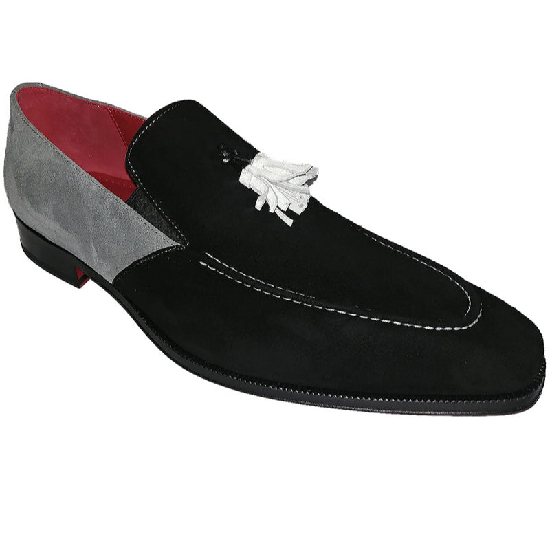 Emilio Franco Daniele Suede Black Shoes