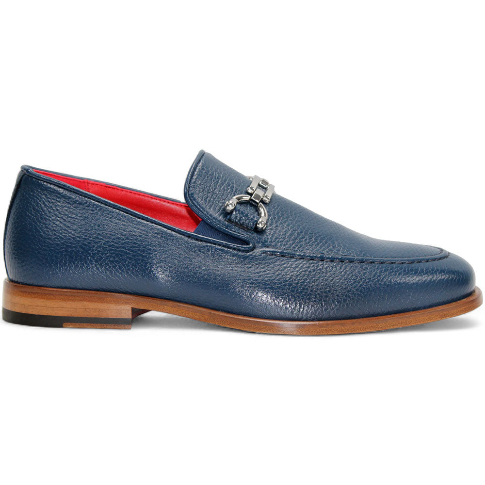 Emilio Franco Edgardo Deerskin Loafers Lagoon