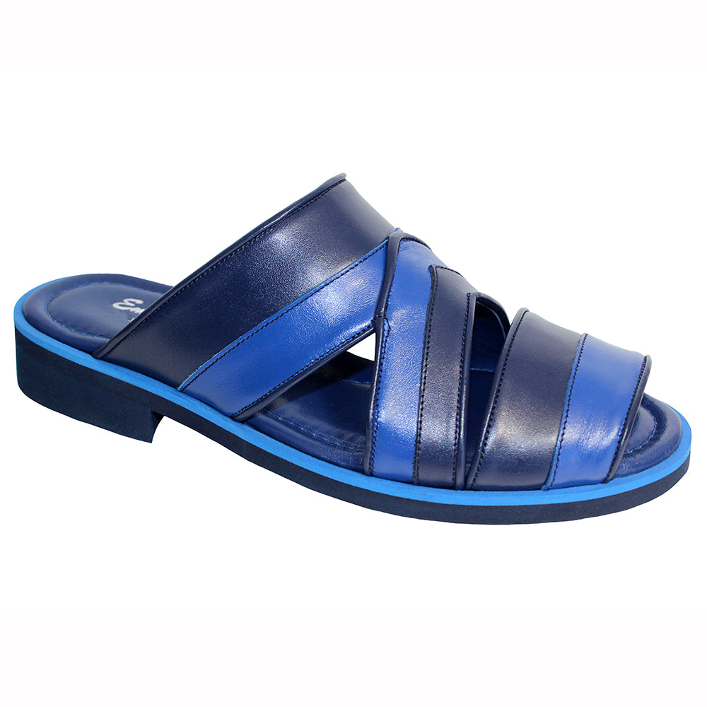 Emilio Franco EF118 Leather Sandals Navy / Saphire