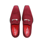 Emilio Franco Francesco Suede Slip-on Shoes Burgundy