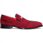Emilio Franco Francesco Suede Slip-on Shoes Burgundy