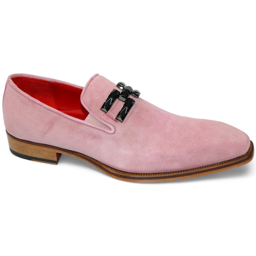 Emilio Franco Francesco Genuine Suede Loafers Pink