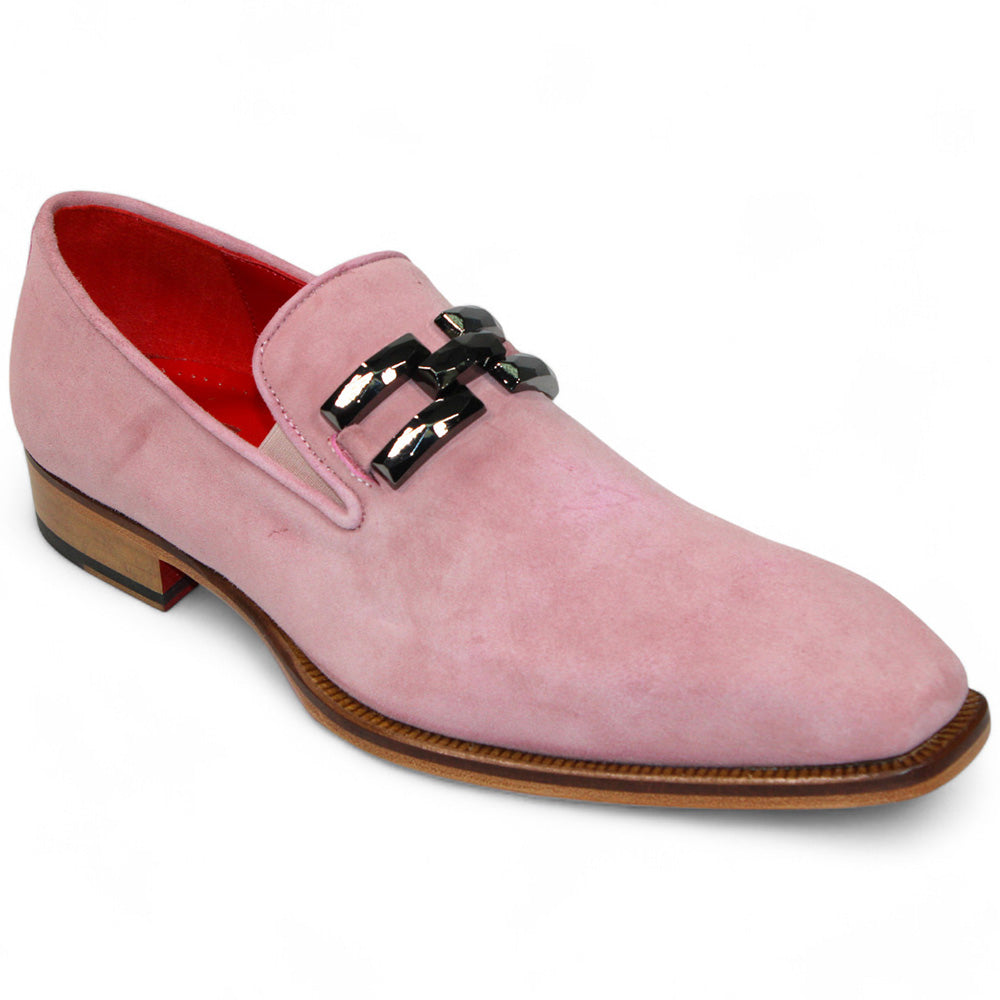 Emilio Franco Francesco Genuine Suede Loafers Pink