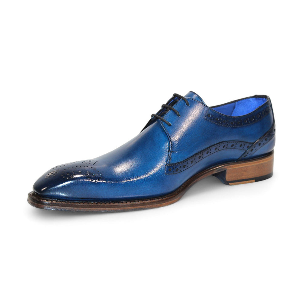 Emilio Franco Giacamo Leather Shoes Ocean Blue