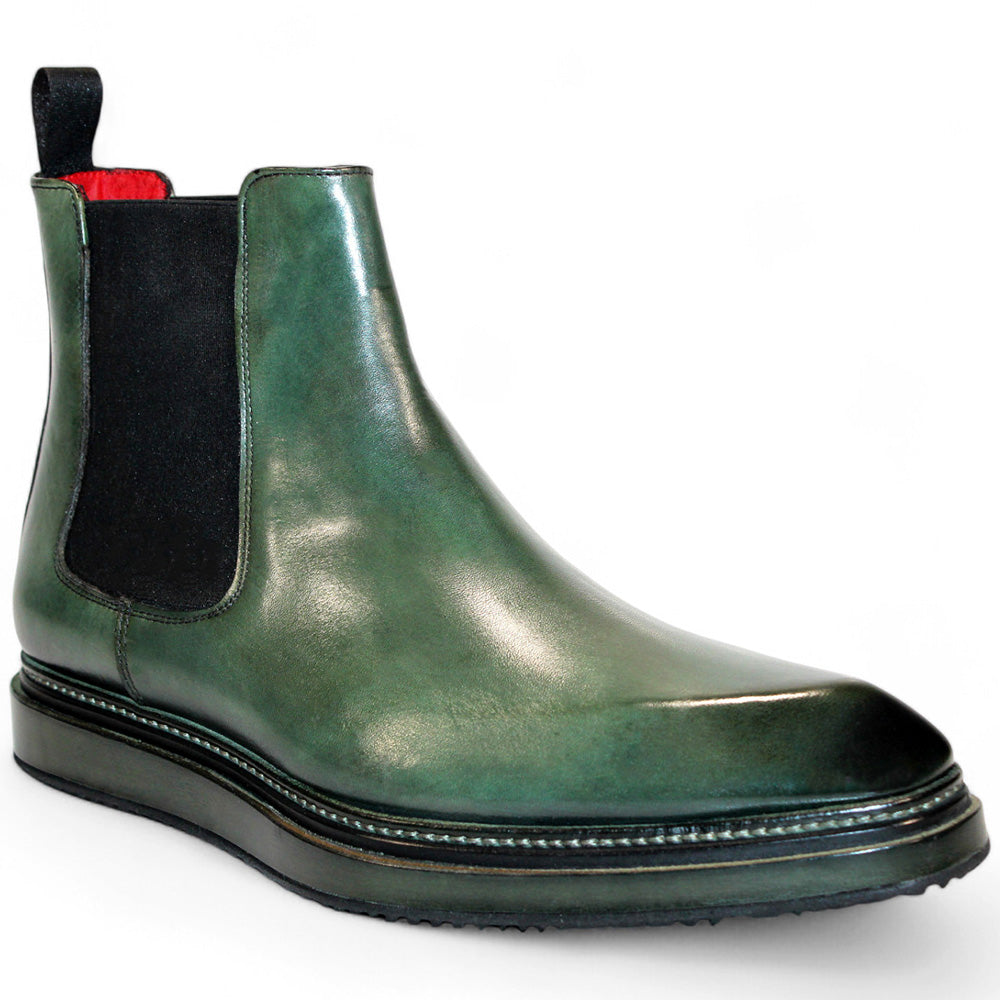 Emilio Franco Guido Leather Boots Green