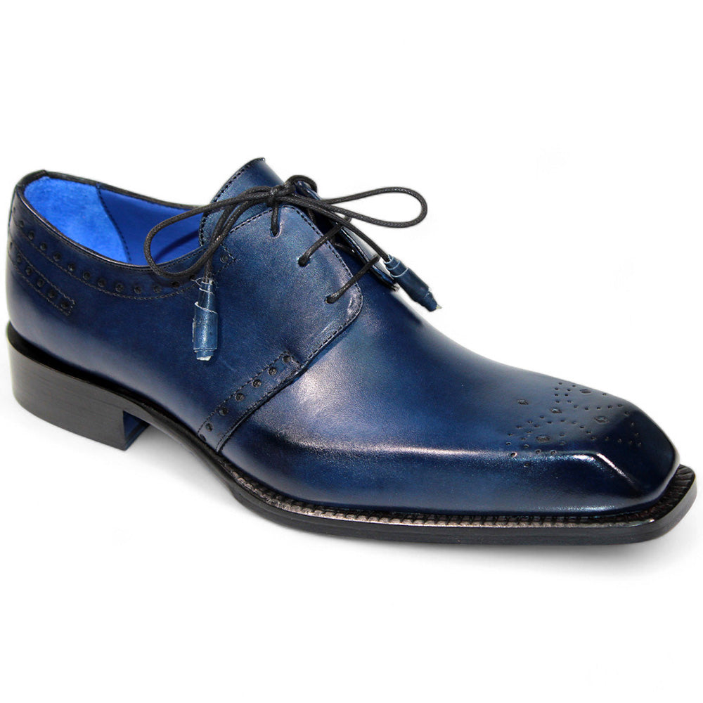 Emilio Franco Lando Genuine Leather Shoes Navy