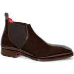 Emilio Franco Leonardo Genuine Patent Leather Boots Chocolate