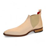 Emilio Franco Leonardo Patent Leather Boots Beige