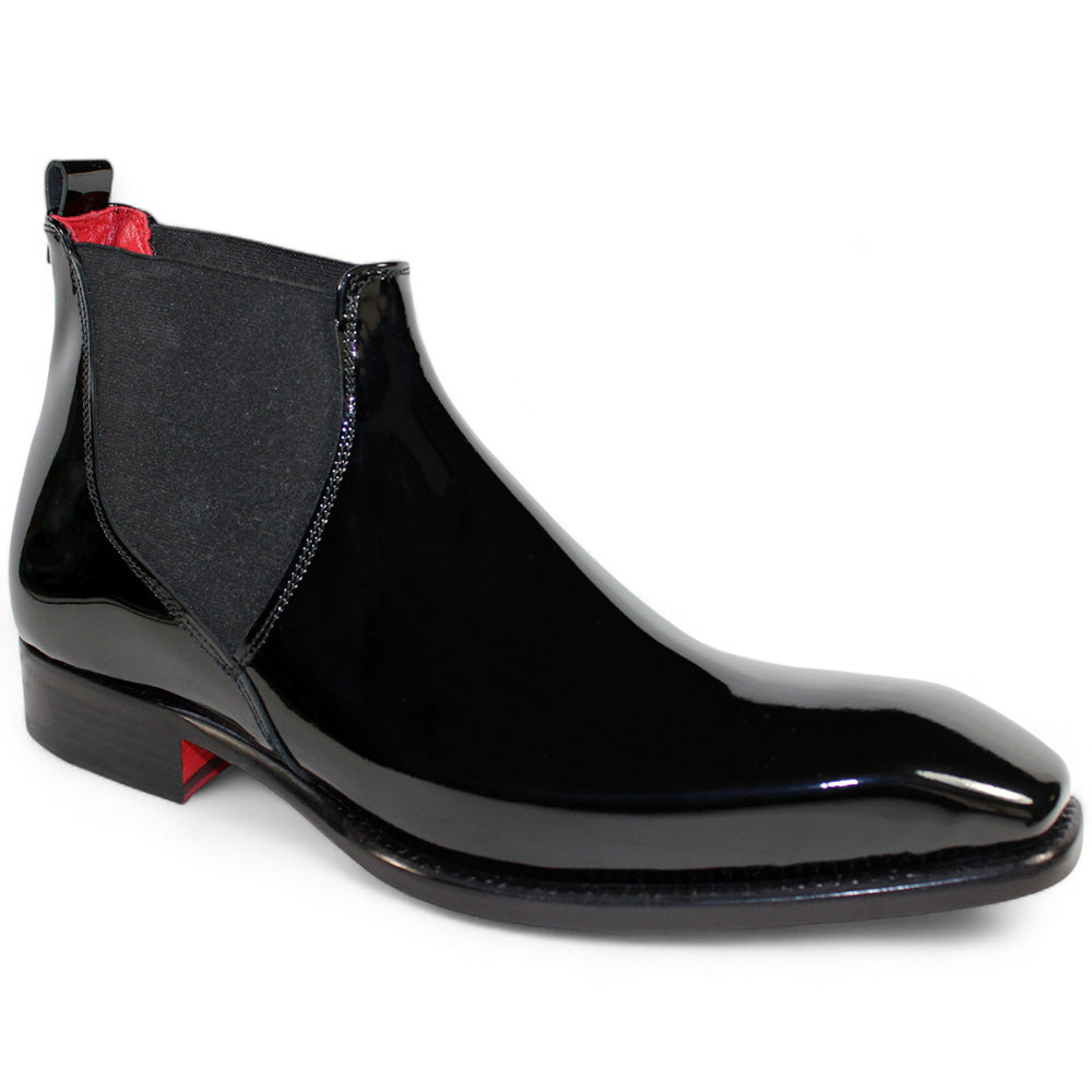 Emilio Franco Leonardo Patent Leather Boots Black