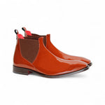 Emilio Franco Leonardo Patent Leather Boots Brandy