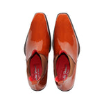 Emilio Franco Leonardo Patent Leather Boots Brandy