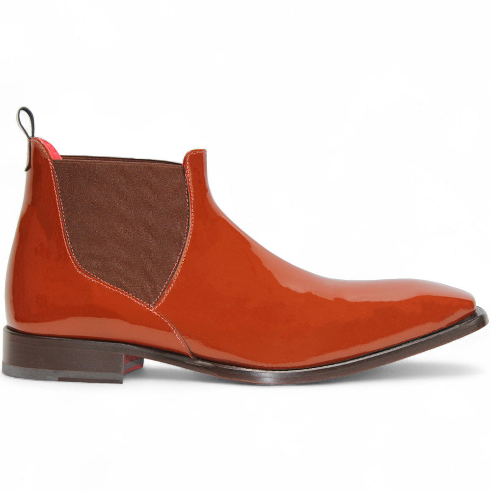 Emilio Franco Leonardo Patent Leather Boots Brandy