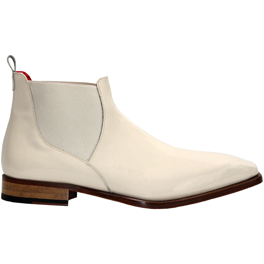 Emilio Franco Leonardo Patent Leather Boots Cream