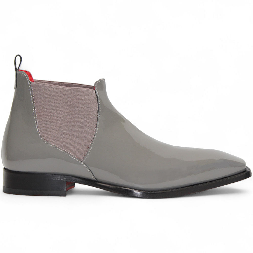 Emilio Franco Leonardo Patent Leather Boots Grey
