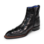 Emilio Franco Lucio Embossed Croco/ Tejus/ Snakeskin Boots Black