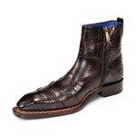Emilio Franco Lucio Embossed Croco/ Tejus/ Snakeskin Boots Chocolate