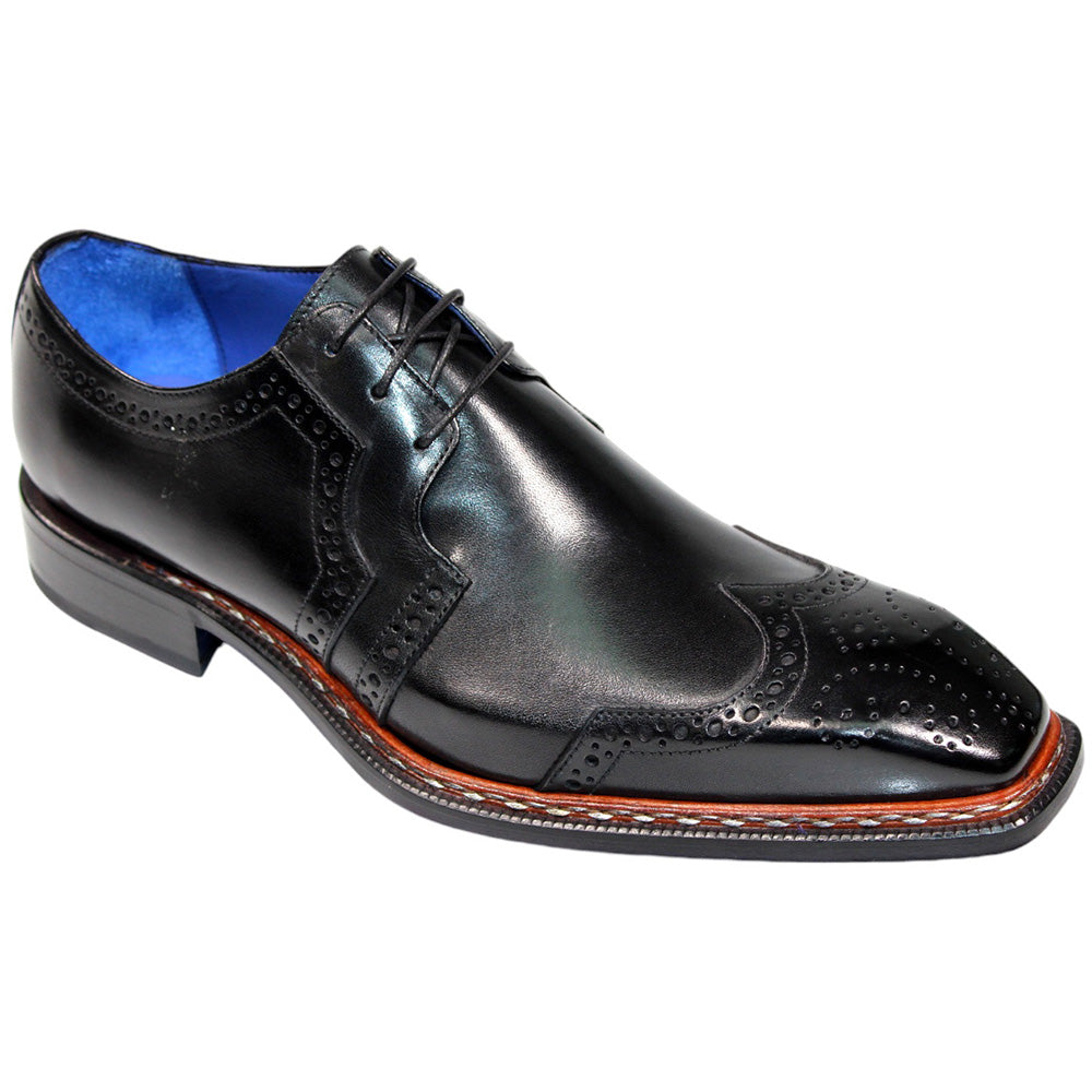 Emilio Franco Marco Genuine Leather Shoes Black