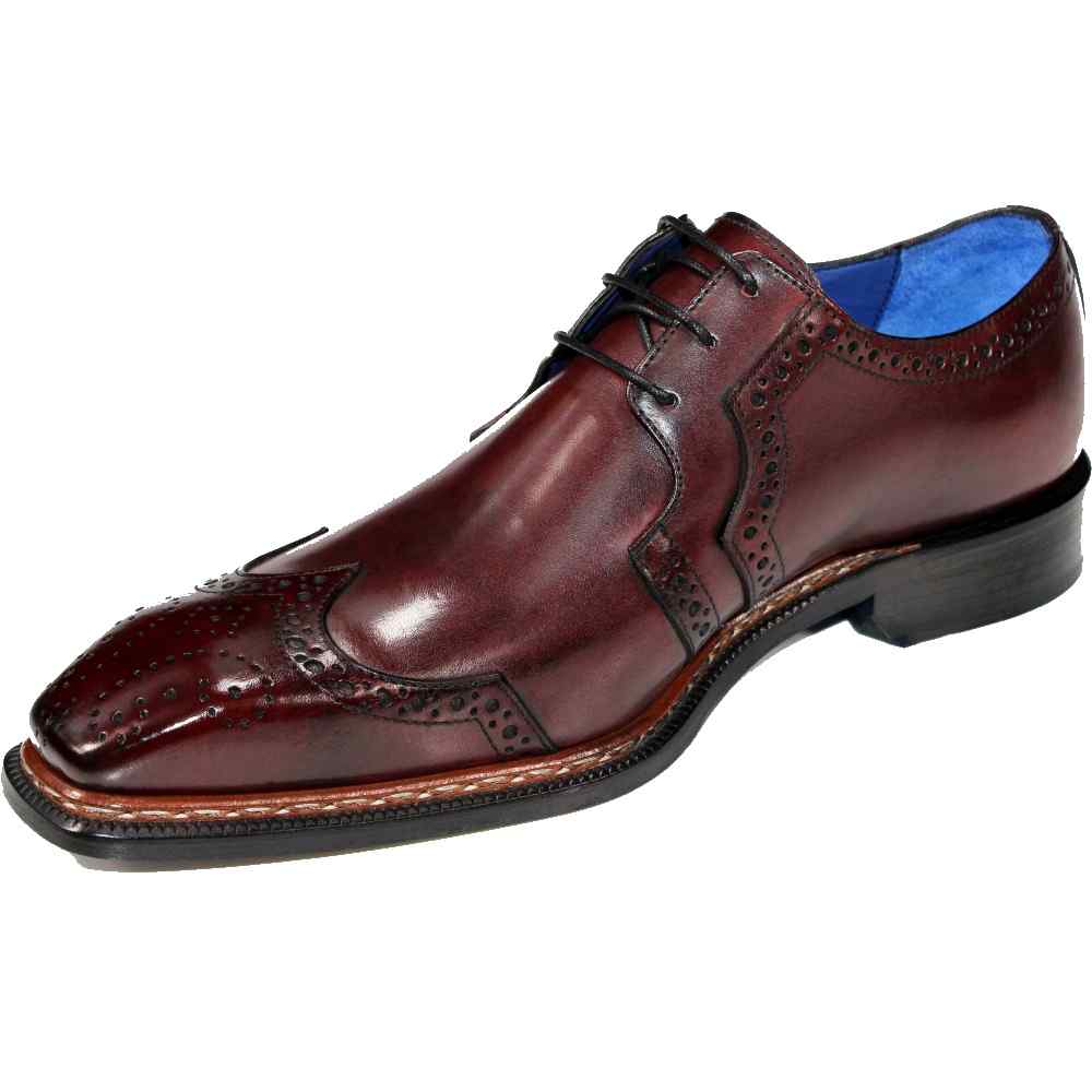 Emilio Franco Marco Genuine Leather Shoes Burgundy