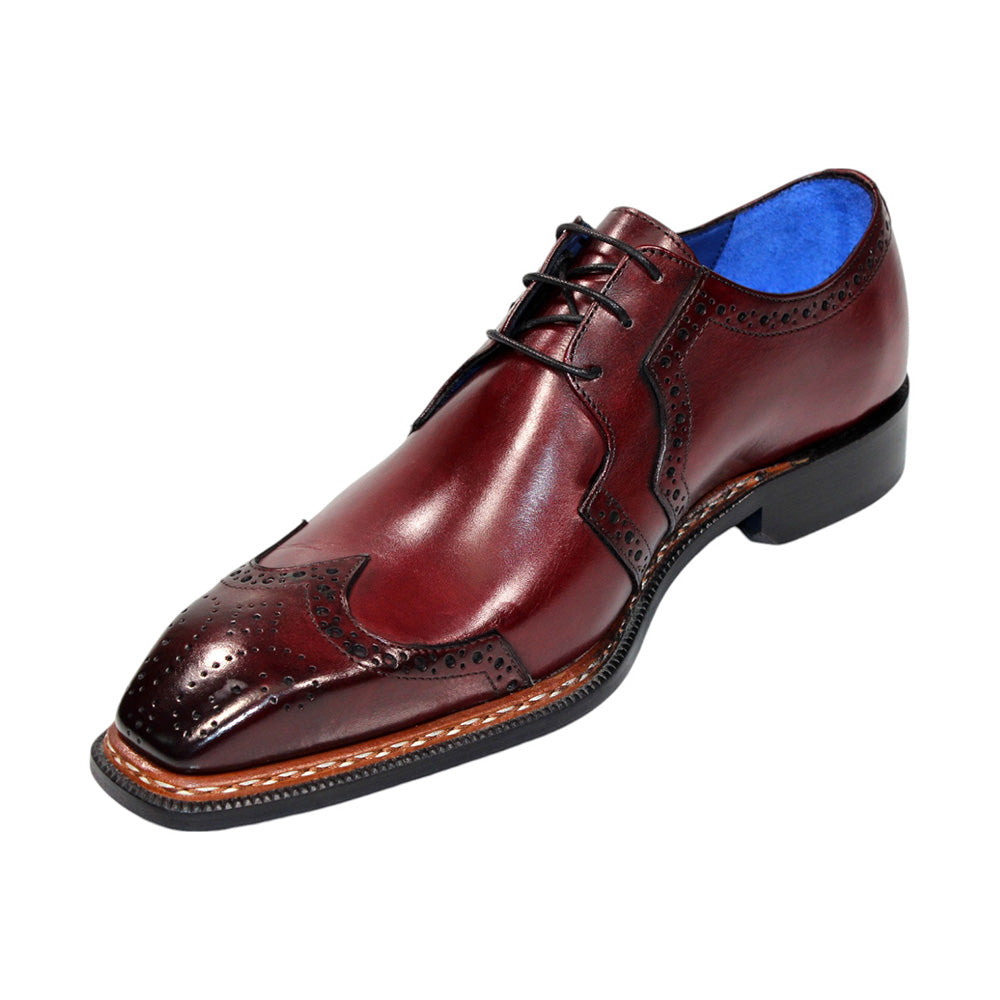 Emilio Franco Marco Genuine Leather Shoes Burgundy