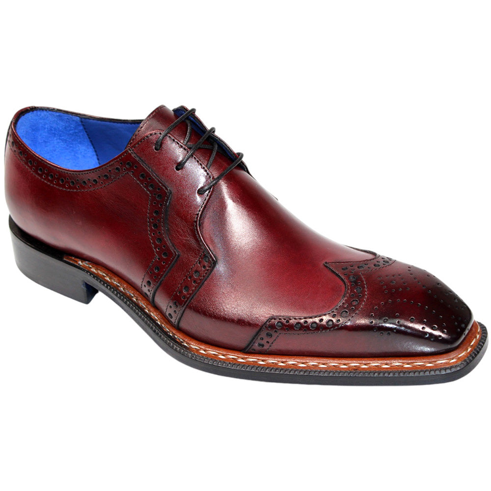 Emilio Franco Marco Genuine Leather Shoes Burgundy