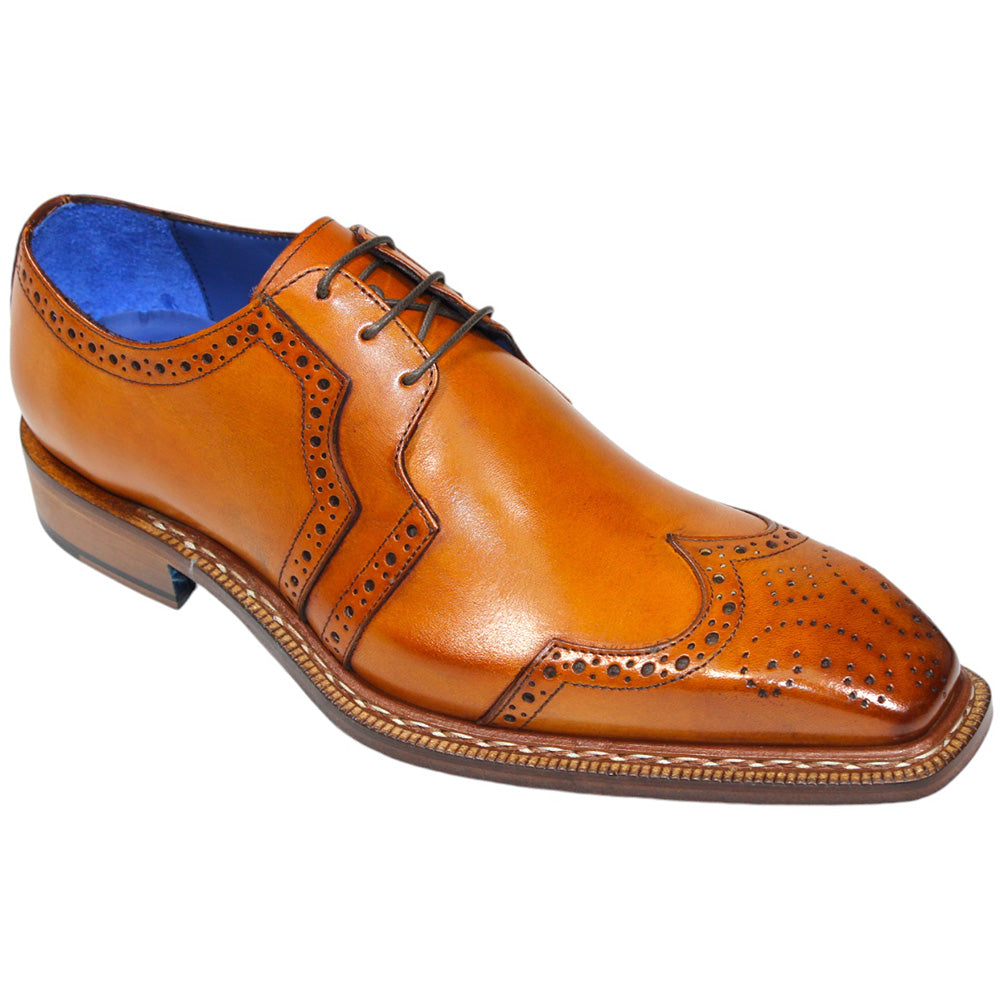 Emilio Franco Marco Genuine Leather Shoes Gold