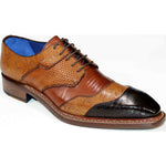 Emilio Franco Martino Embossed Snakeskin/ Pasley/ Lizard Shoes Brown Combo