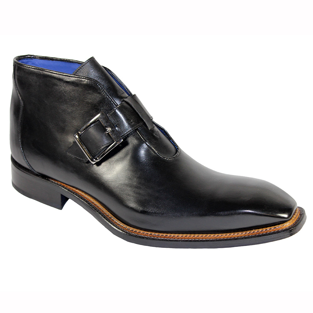 Emilio Franco Milo Leather Ankle Boots Black
