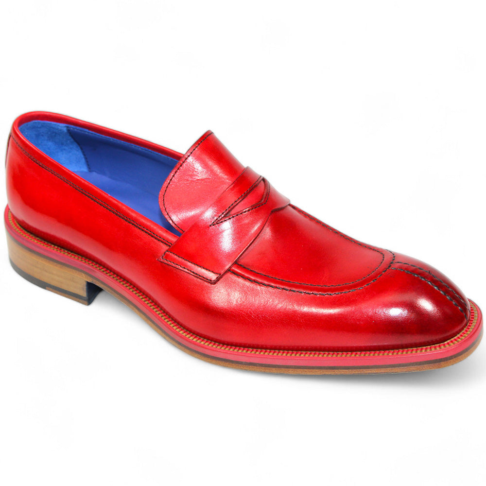 Emilio Franco Mirko Calfskin Loafers Red