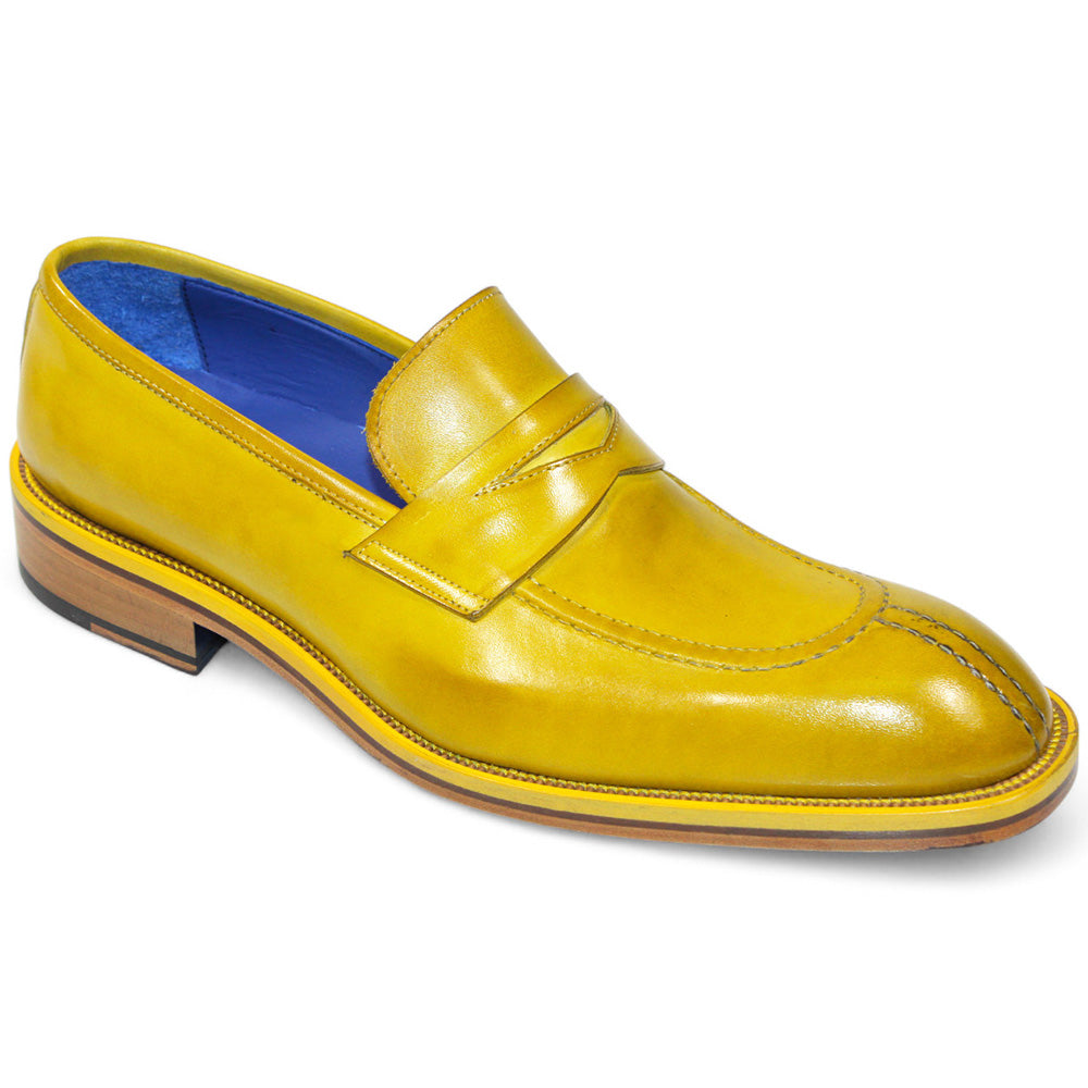 Emilio Franco Mirko Calfskin Loafers Yellow