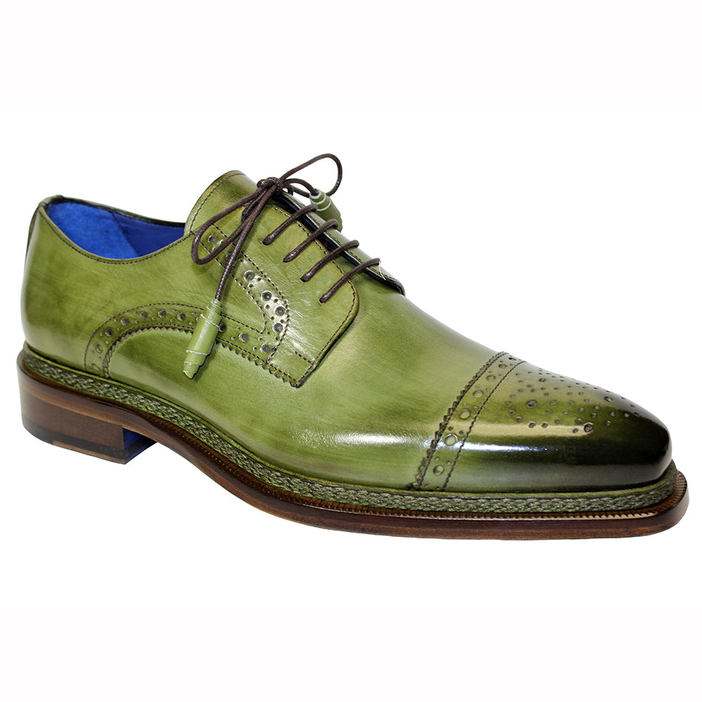 Emilio Franco Nicolo Leather Shoes Olive