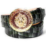 Emilio Franco NS1 Patent Croco Print Belt Green Combo