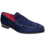 Emilio Franco Oliviero Suede Loafers Navy / White