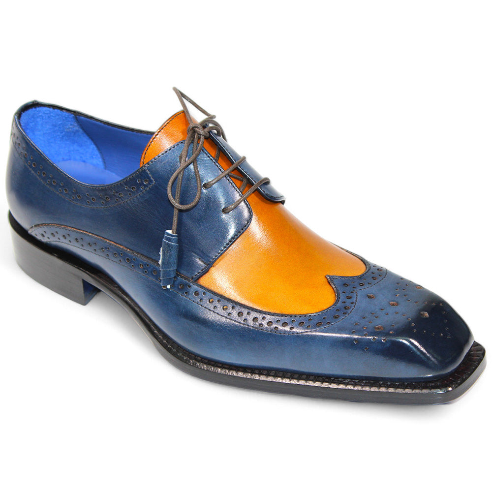 Emilio Franco Orlando Leather Shoes Navy/Gold