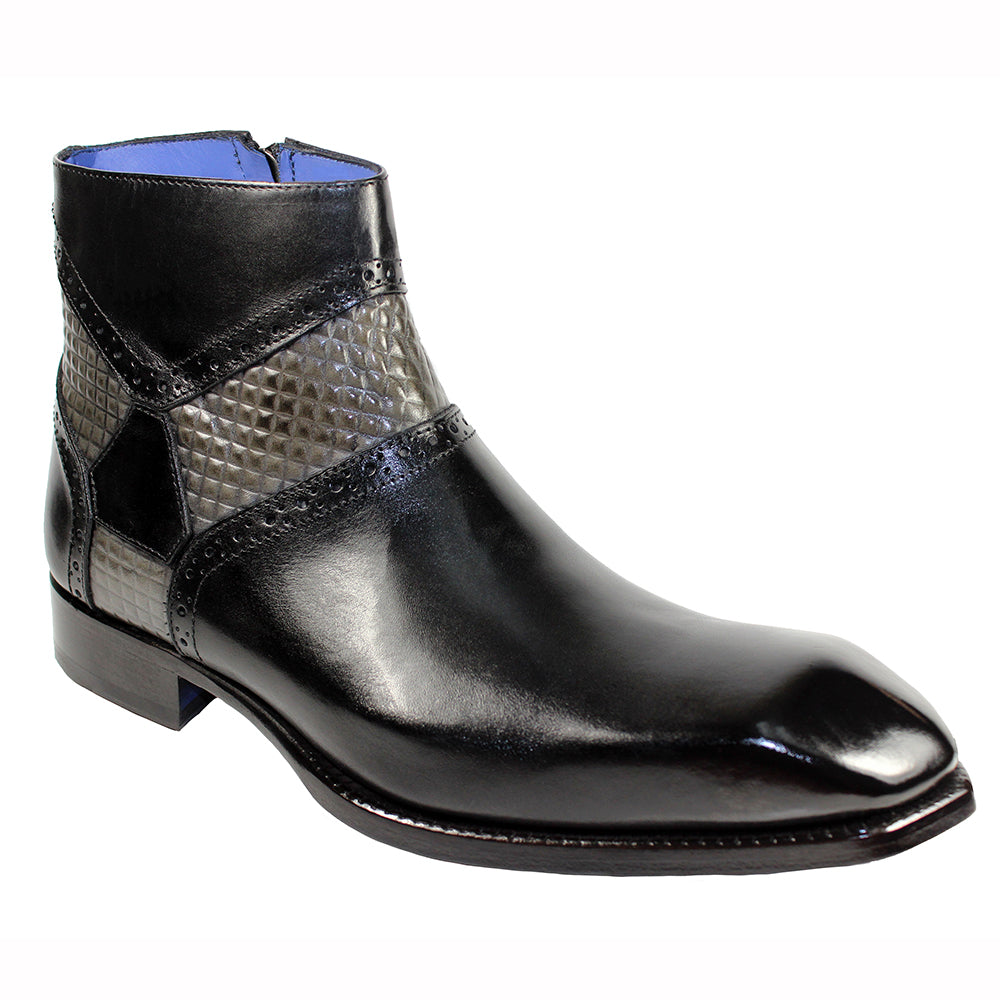 Emilio Franco Remo Leather Boots Black / Gray