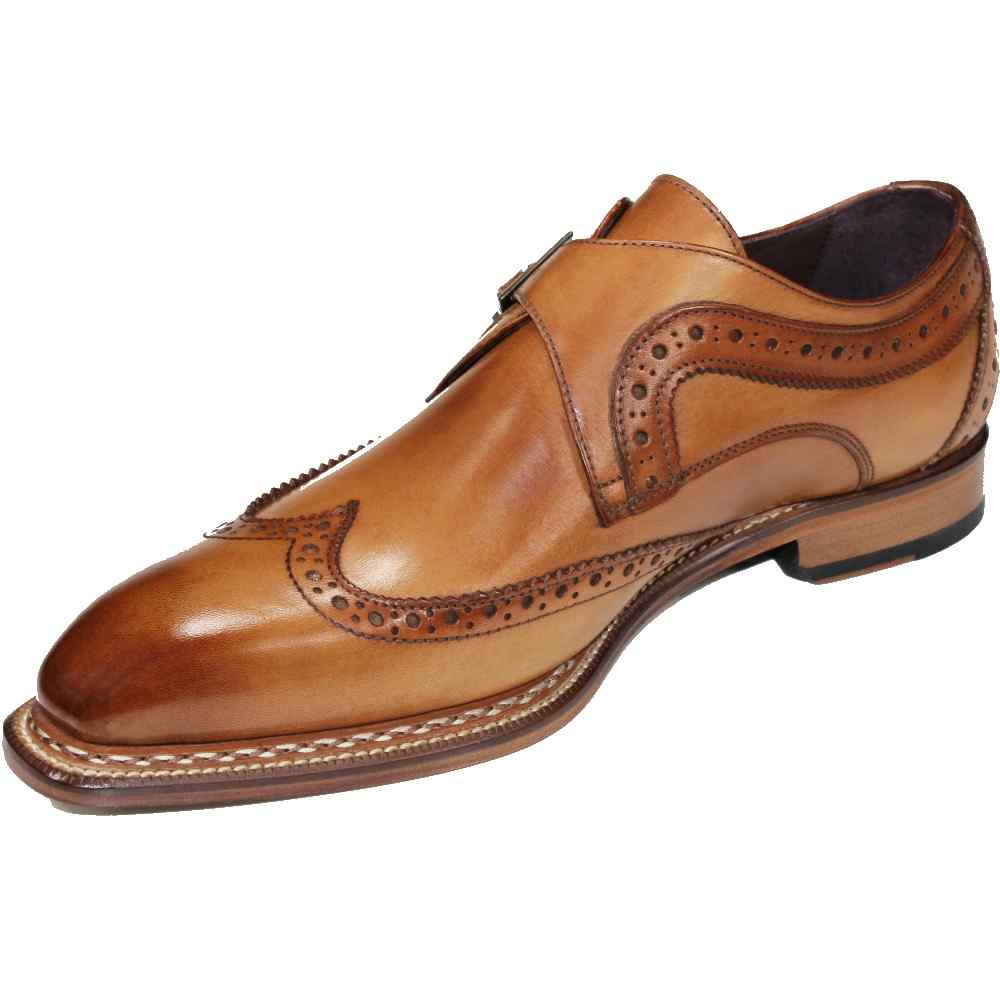 Emilio Franco Riccardo Genuine Leather Shoes Cognac