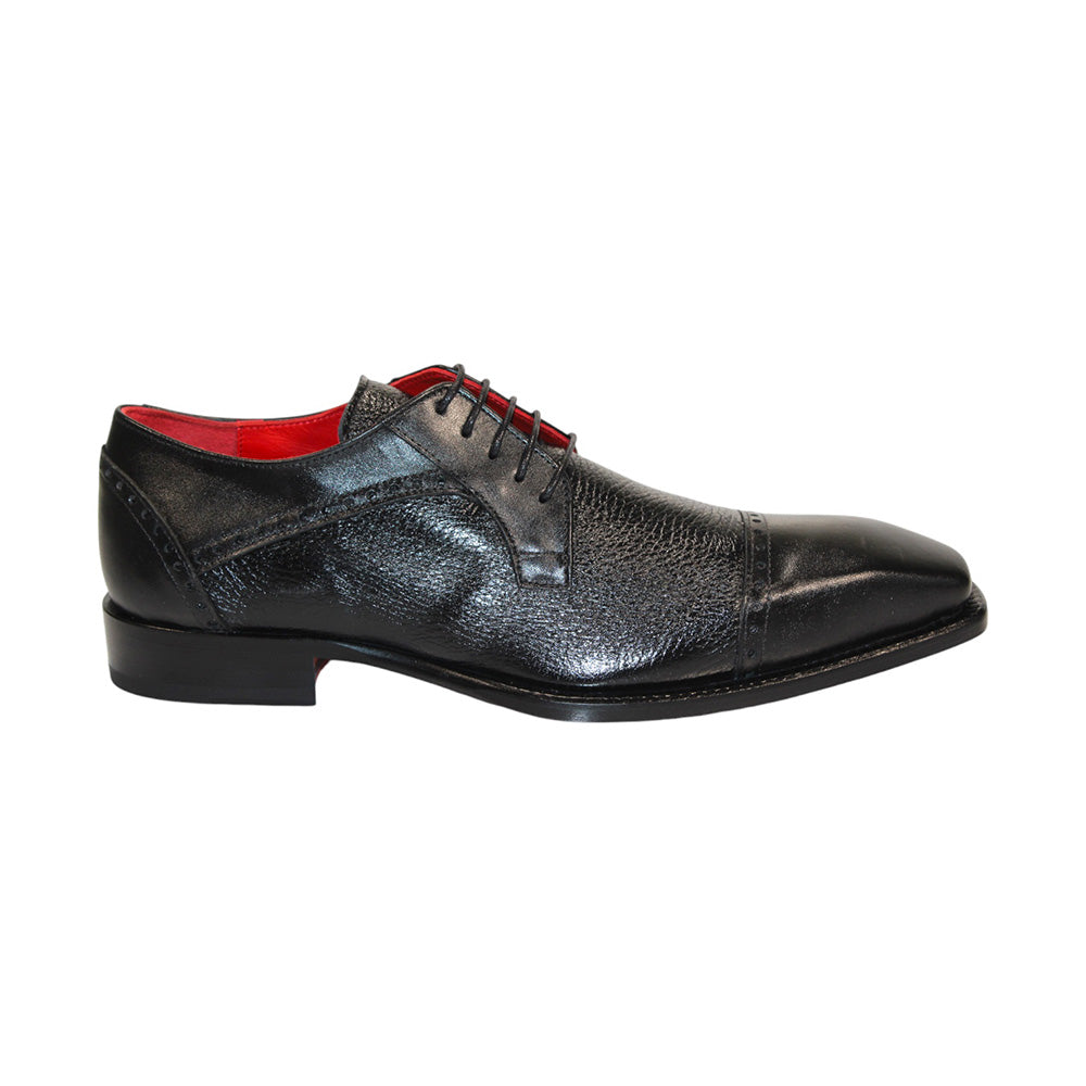 Emilio Franco Samuele Leather/Deerskin Shoes Black