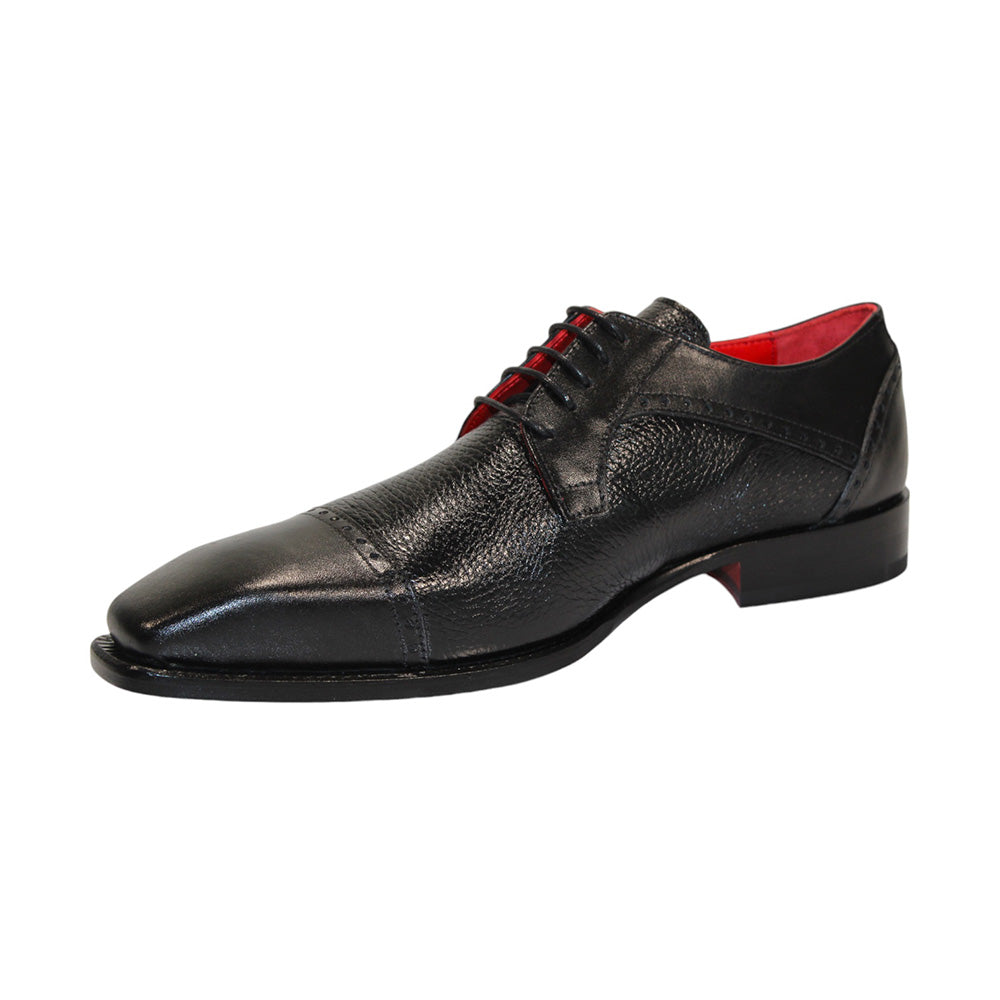 Emilio Franco Samuele Leather/Deerskin Shoes Black