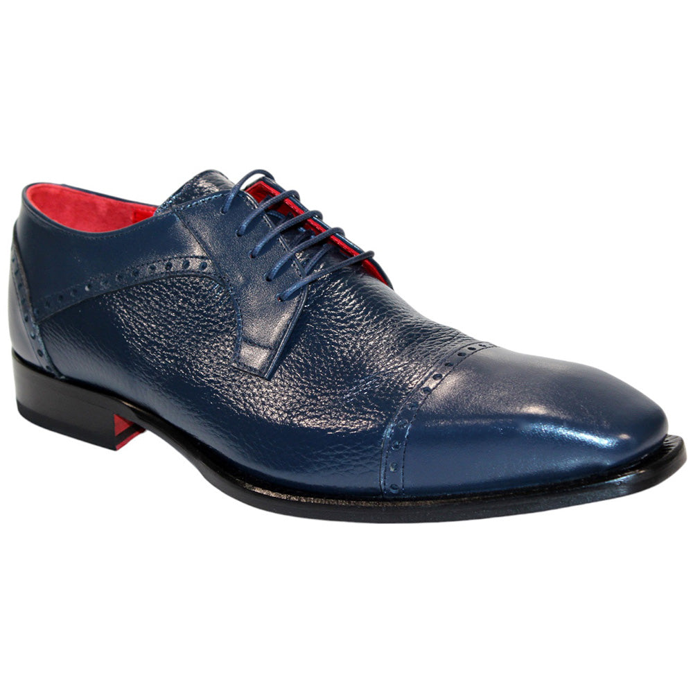 Emilio Franco Samuele Leather/Deerskin Shoes Navy