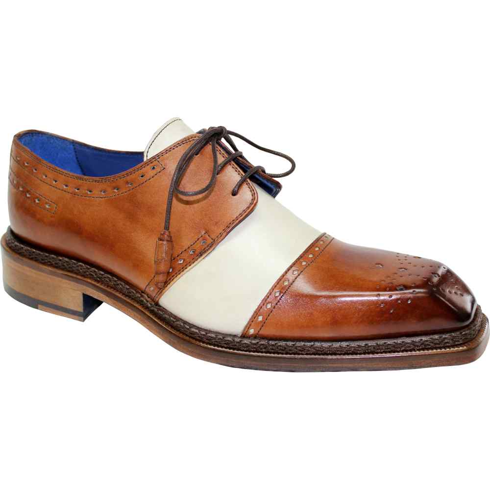 Emilio Franco Saverio Genuine Leather Shoes Brandy/ Bone