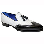 Emilio Franco Silvio Leather & Laser Print Shoes Black / White