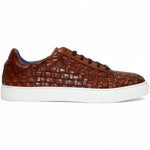 Emilio Franco Tropea Genuine Leather Weave Sneakers Cognac