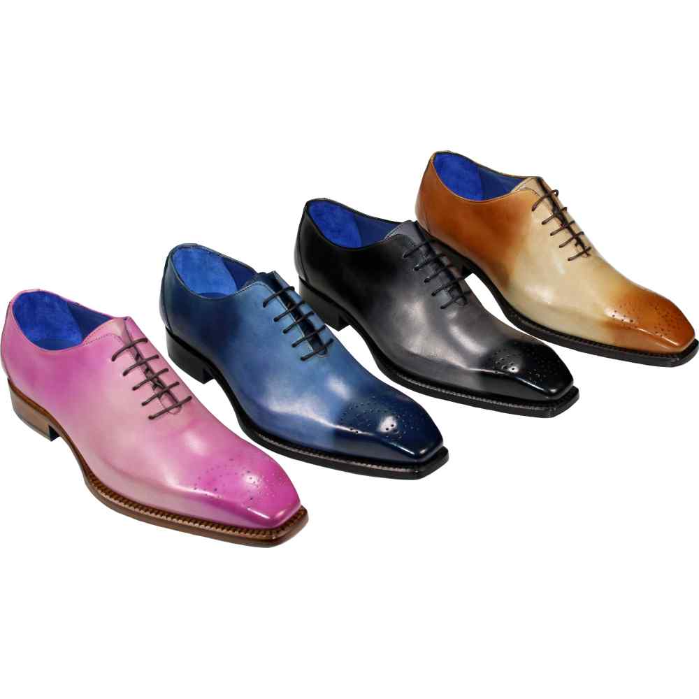 Emilio Franco Valerio Genuine Leather Shoes Navy/ Light Blue