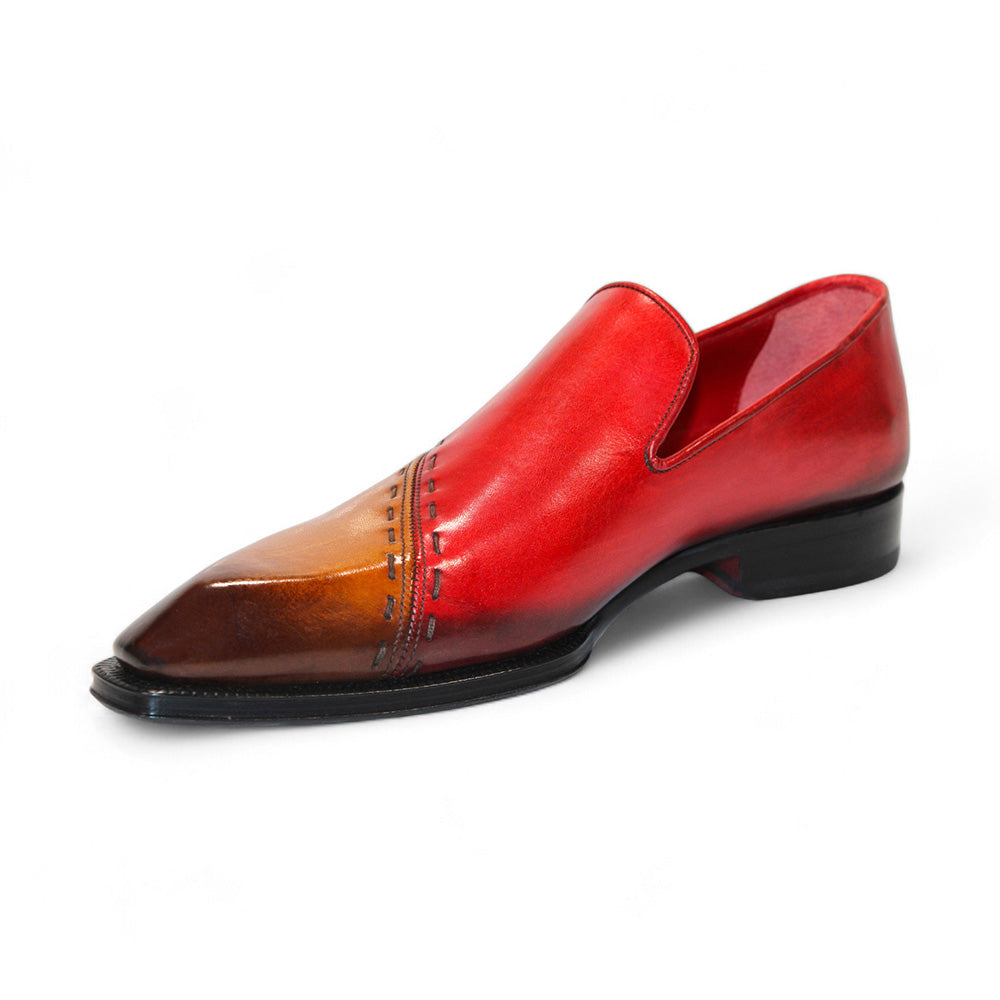 Emilio Franco Vittorio Leather Shoes Cognac/Red