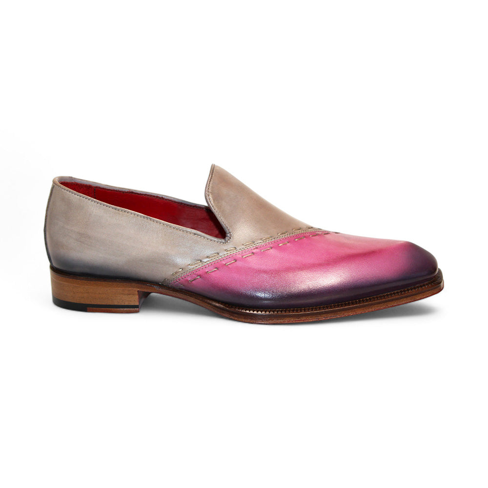 Emilio Franco Vittorio Leather Shoes Pink/Light Grey