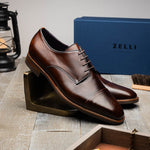 Zelli Enzo Cap Toe Shoes Chestnut (25-550-CST)