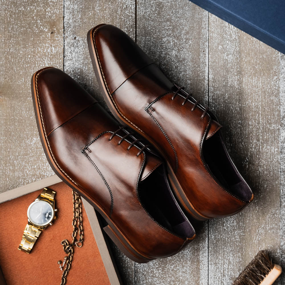 Zelli Enzo Cap Toe Shoes Chestnut (25-550-CST)
