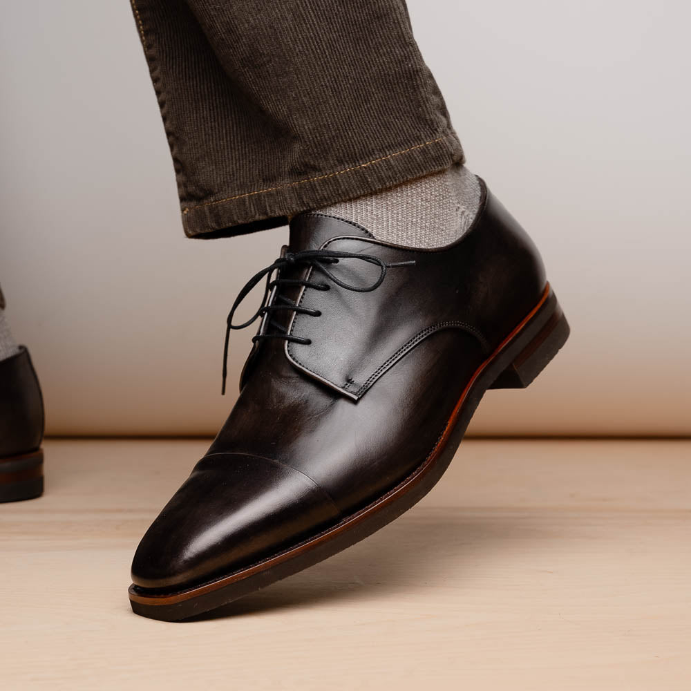 Zelli Enzo Cap Toe Shoes Grey (25-550-GRY)